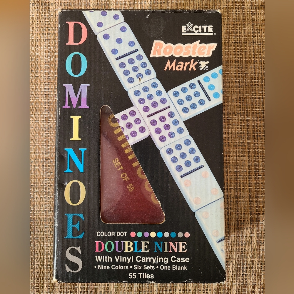 Rooster Mark Double Nine Dominoes